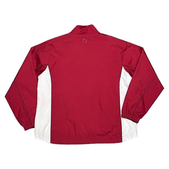 FOOTJOY Dryjoys GOLF Light Windbreaker Womens Light Spring Summer Red Jacket XL - Picture 3 of 6
